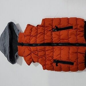 Appaman Hooded Puffer Vest 3T Orange Lower East Side NYC Preppy Winter Luxury‎